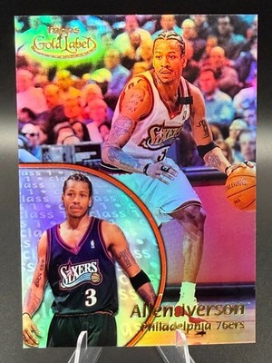 Allen Iverson 2000-01 Topps Gold Label Class 1 Card #3 Philadelphia 76ers - 521