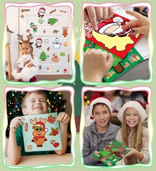 Favores de festa de Natal para crianças, pacote com 24 conjunto de papelaria escolar para meias S... - Imagem 3 de 4