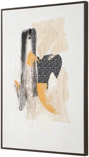 Uttermost 32372 Scatter 48" x 33" Framed Abstract Painting - MultiColor - Picture 1 of 5