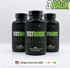 3 Bottles Test Boost Max Build Muscle For Men Fat Weight Loss