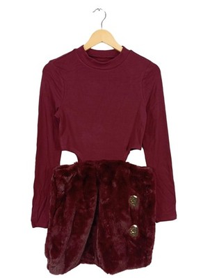 MICAS Cut-Out-Kleid Damen Kleid Gr. DE 38 rot Casual-Look