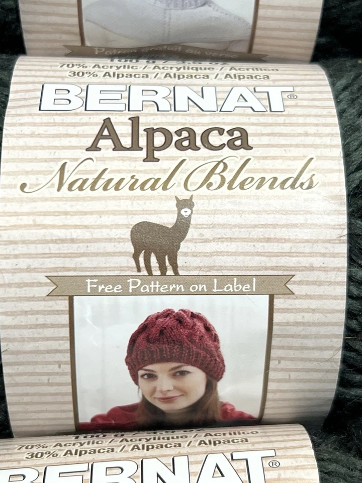 Hilo Bernat ALPACA FOREST mezcla acrílica/alpaca 3,5 oz ea. Juego de 4 Foto 2 de 4