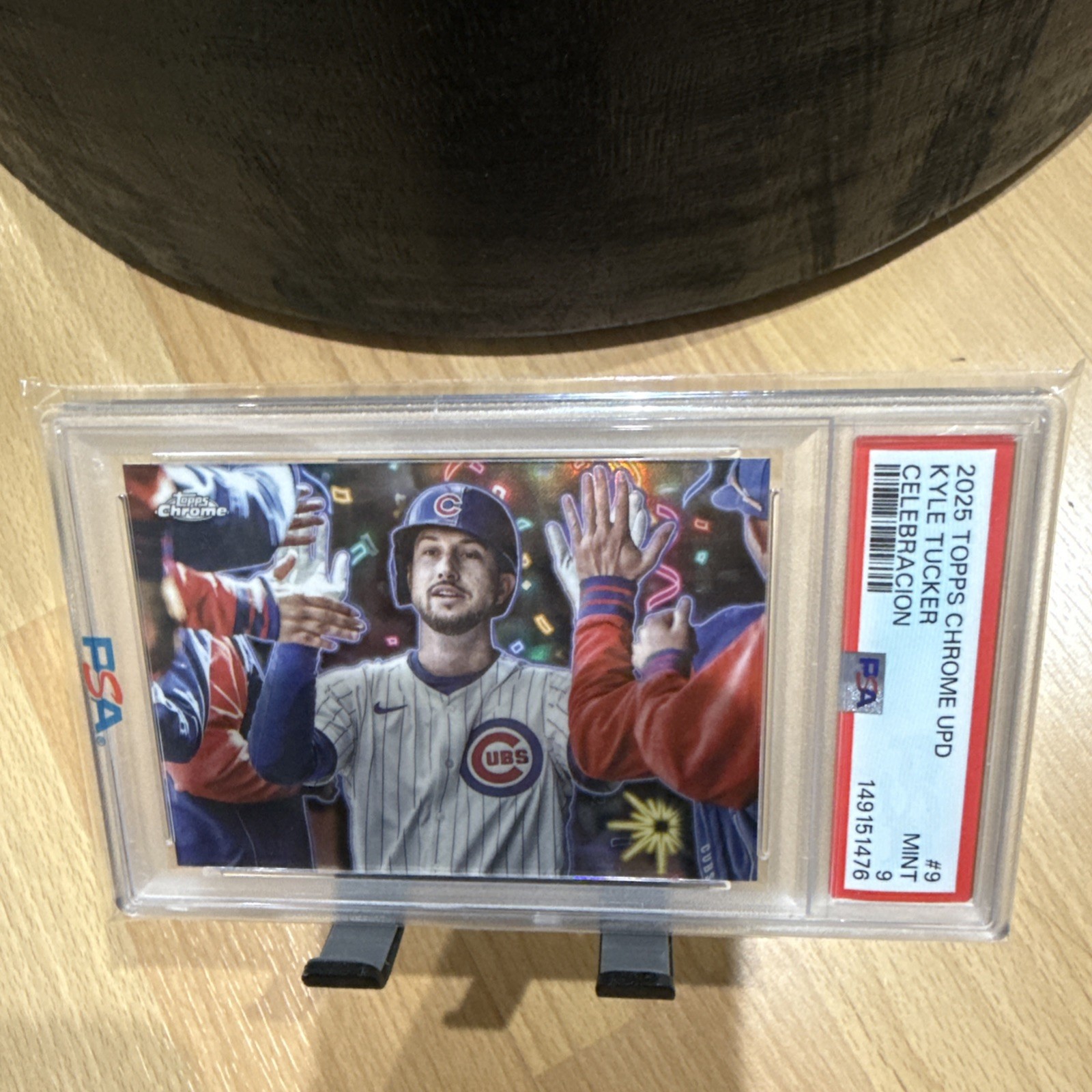 2025 Topps Chrome Update Kyle Tucker CELEBRACION SSP Cubs Celebration PSA 9