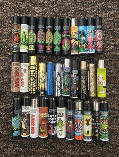 Clipper Reusable Refillable Pocket Lighters Job Lot Mixed Designs