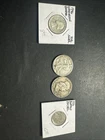 Buffalo Head Nickel 1936, Washington Quarter 1946, Benjamin And Liberty Half.