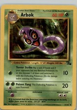 Pokemon Arbok 31/62 LP Unlimited Fossil Pokemon Card *B3