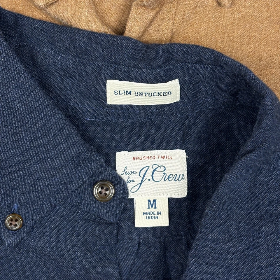 Lot of 3 J Crew Brushed Twill Shirts Mens M Slim Button Down Long Sleeve Cotton - Image 3 of 4