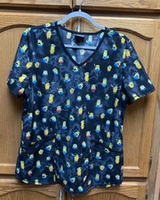 Universal Studios Minions The Rise Of Gru Scrub Top Size Small