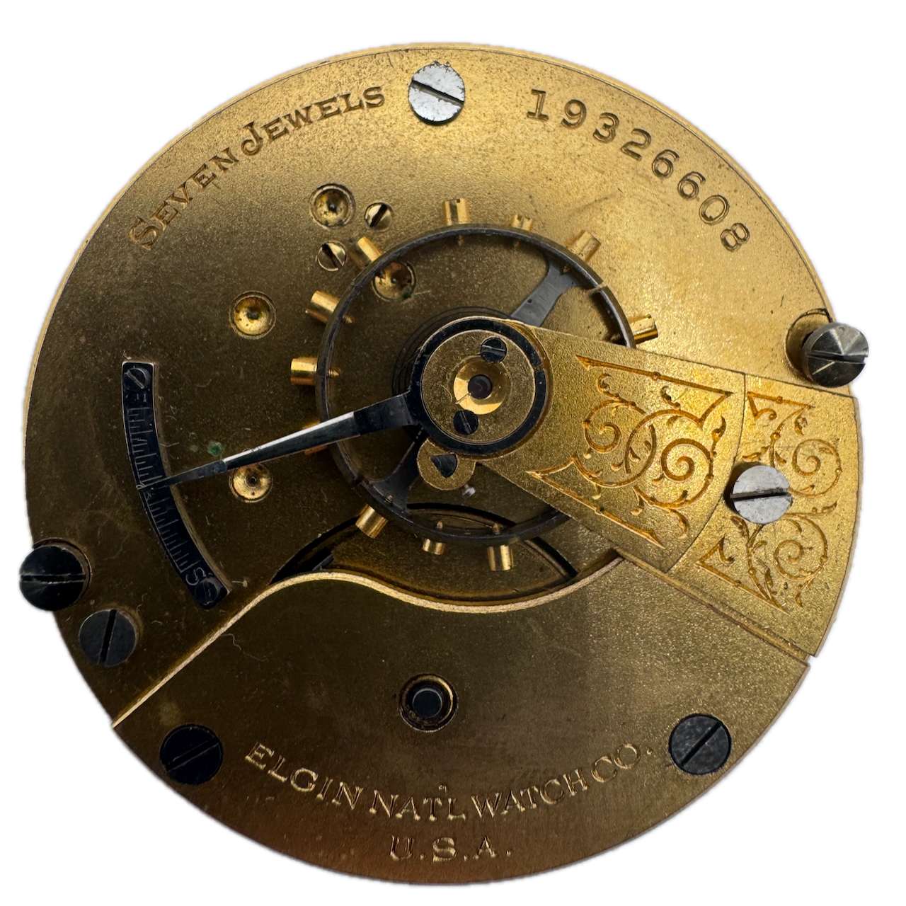 Antique 18 Size Elgin 7 Jewel Mechanical Pocket Watch Movement Grade 294 USA  