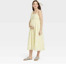 The Nines By Hatch Yellow Dress XS Maternity Floral Sundress