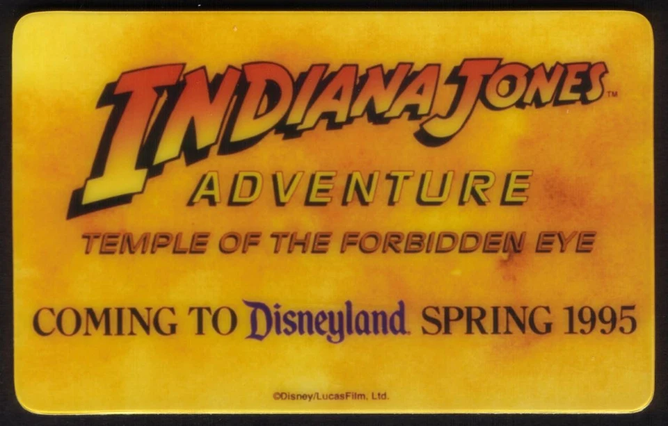 La Promenade D'Indiana Jones À Disneyland Disney LucasFilm Carte Téléphonique - Photo 1/1