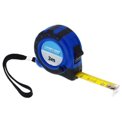 ToolTech Rollmaßband 3 Meter Stahlband Feststeller Bandmaß Maßband Messband