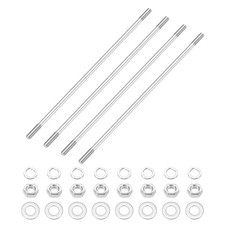 4 Set M5x180mm Double Ended Stud Screws 304 Stainless Steel Rod with Nut Washer