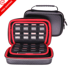 VSEER Carrying Case for New 3DS XL / 2DS XL, Hard Medium, Black/Red