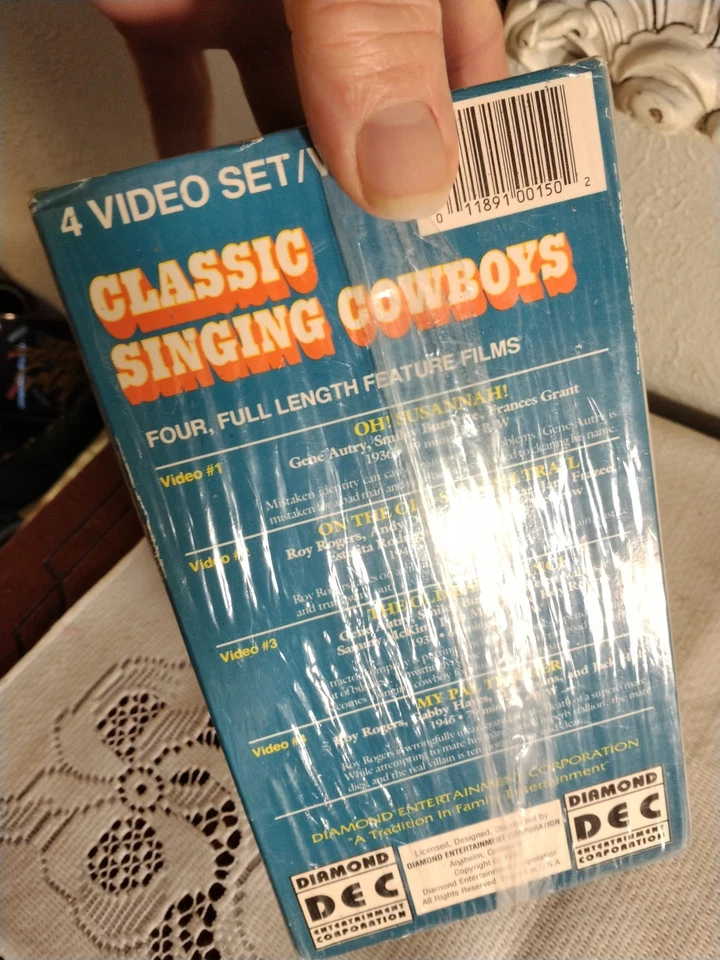4 VHS Movie Format Set Singing Cowboys Mint Sealed Gene Autry Roy Rogers - Image 4 of 4