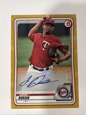 2020 Bowman - #PA-JD Prospects Autographs Jhoan Duran Gold /50 Minnesota Twins