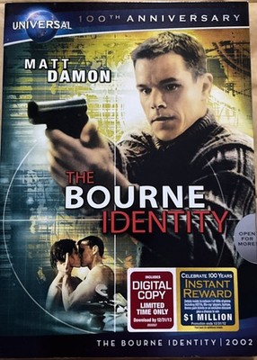 The Bourne Identity (DVD, 2002) W/slip Factory Sealed