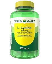 Spring Valley L-Lysine Tablets 500 mg 250 Ct