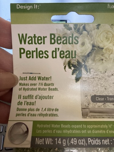Clear Vase Filler Beads 4oz Bag Makes 1.5 Quarts - WaterBeads Storing Gel - Picture 2 of 3