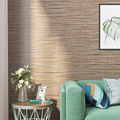 24 inches × 394 inches Textured brown wallpaper