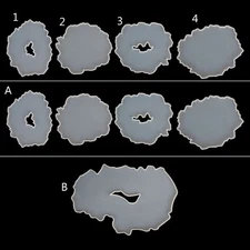 Diy Crystal Wave Round Coaster Mold Epoxy Resin Mold Suitable for Resin Casting