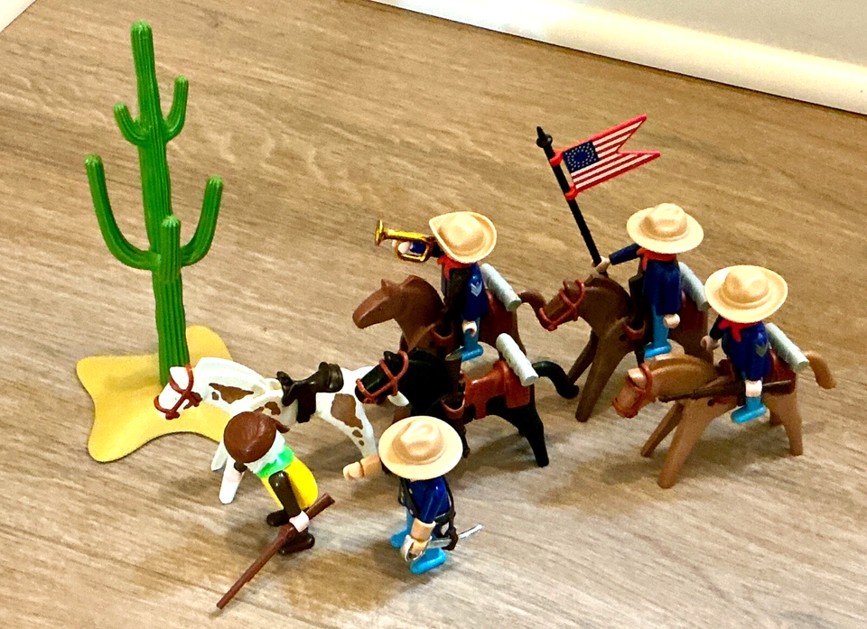 Playmobil 3485 Western US Army Cavalry Set 1987 Geobra West Germany | eBay