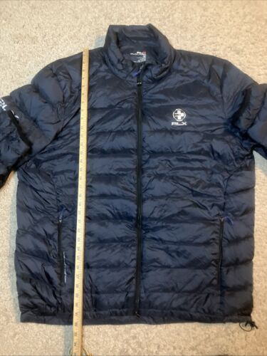 Ralph Lauren RLX Navy Blue Puffer Down Zipper Front Jacket Size 4XLT XXXXL Tall - Picture 11 of 16