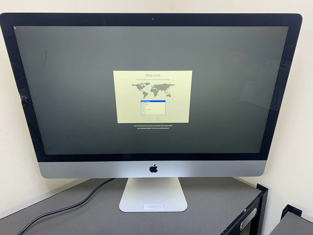 APPLE IMAC LATE 2012 27 INCH A1419 i5 2.9GHz QUAD 16GB RAM 1TB HD DAMAGED GLASS