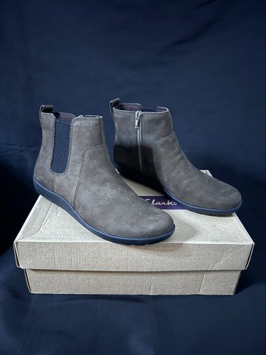 Clarks Medora Grace Dark Taupe Leather Ankle Boot Womens Size Uk 5 Eu 38 - Bild 2 von 4