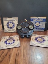 Vintage RARE Sawyer's Black View-Master w/ Box w/4 disk, Instructions