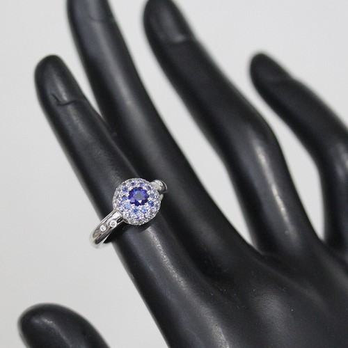 CHANEL Sapphire Diamond Ring, US4.5-5, 18K White Gold 750 Ladies Ring E0969 - Picture 10 of 10