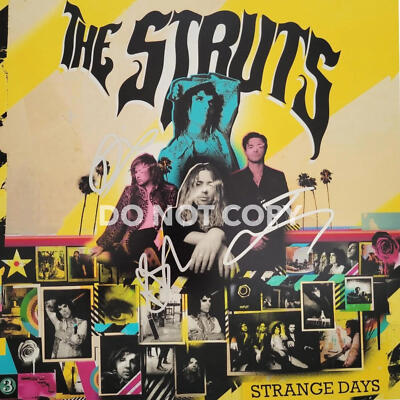 The Struts band SIGNED reprint 12x12'' Strange Days Album Photo Autographed RP