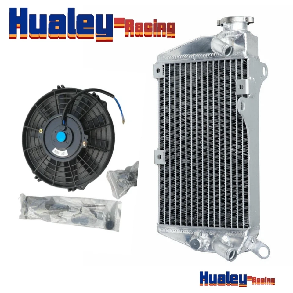 Aluminum Radiator & Fan For 1987-2007 Kawasaki KLR650 KLR 650 2000 1999 1998 - Image 2 of 4