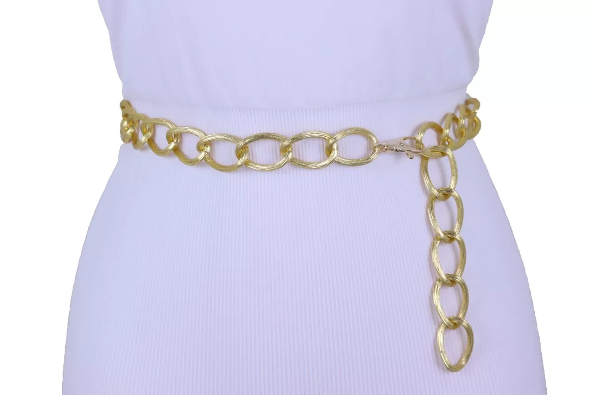 Belt with shop gold chain