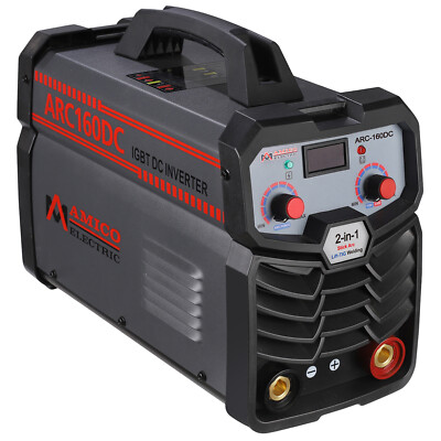 Amico ARC-160DC, 160-Amp Stick Arc Lift-TIG Combo Welder, 100-250V Wide Voltage