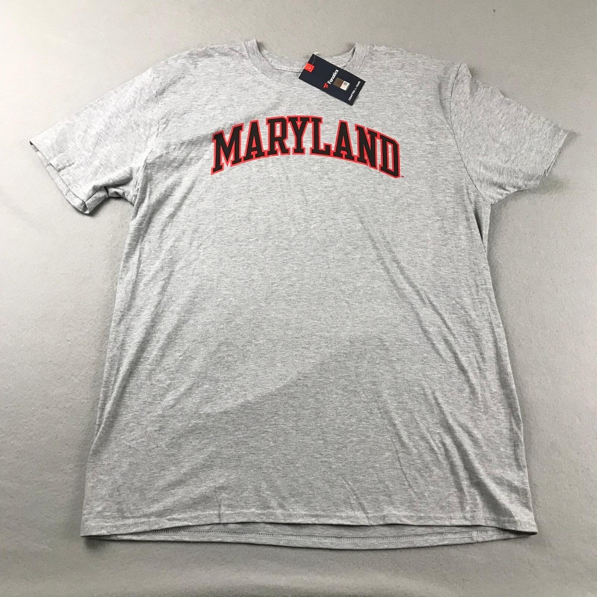 Maryland Terrapins Shirt Mens XL Gray Short Sleeves NCAA Tee NWT 