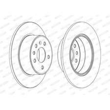 FERODO 2x Bremsscheibe hinten Ø286 mm Voll für Saab 9-3 Cabriolet YS3D 2.0