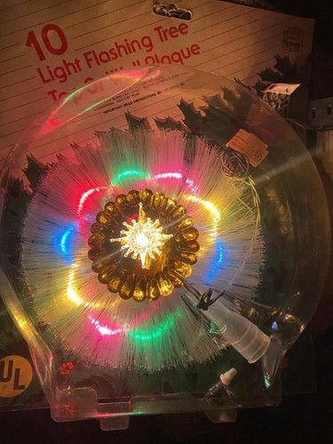 Topper de árbol de Navidad retro vintage 10 luces luces intermitentes multicolores - Imagen 7 de 7