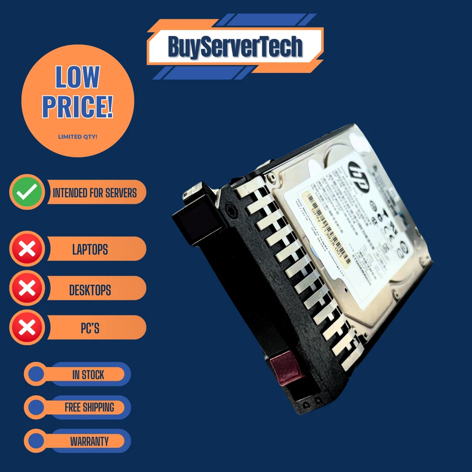 HP 581286-B21 600GB 10K SAS 2.5" 6Gb/s HDD 581311-001 ProLiant G5 G6 G7 Tray - Image 4 of 4