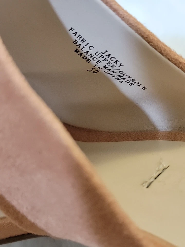 Sandalia de gamuza sin cordones Saks Fifth Avenue Jacky para mujer talla 6 tacón Foto 3 de 4