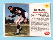 2022-1962 Style Cereal Football Card # 187 Bill Bishop -- Vikings