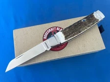 RoseCraft Blades RCT021-STG Sweetwater Creek Senator Knife Genuine Stag D2