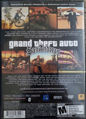 Grand Theft Auto: San Andreas "AO" Version (Sony PlayStation 2, 2004) - Picture 2 of 3