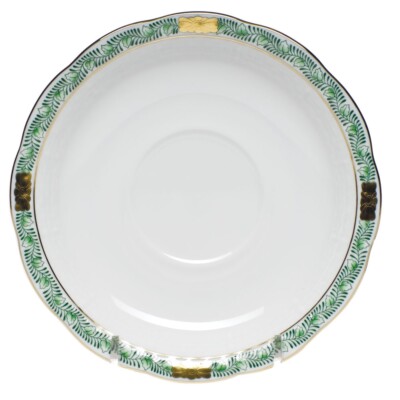 Herend Chinese Bouquet Garland Green Tea Saucer T1414