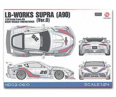 HOBBY DESIGN 1/24 Supra LB Works A90 Ver.D Martini Resin Bausatz aus Japan 8333