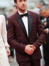 Maroon Men Tuxedo,Dark Burgundy Tailored Men Wedding Suit,Custom Made Men Suit