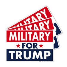  3-Pack Donald Trump 2024 Yard Sign Military For Trump 18" x 12" Metal H-Stakes