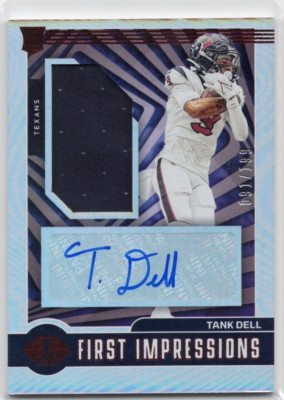 2023 Panini Illusions First Impressions Jersey Auto #134 Tank Dell 091/199 RC