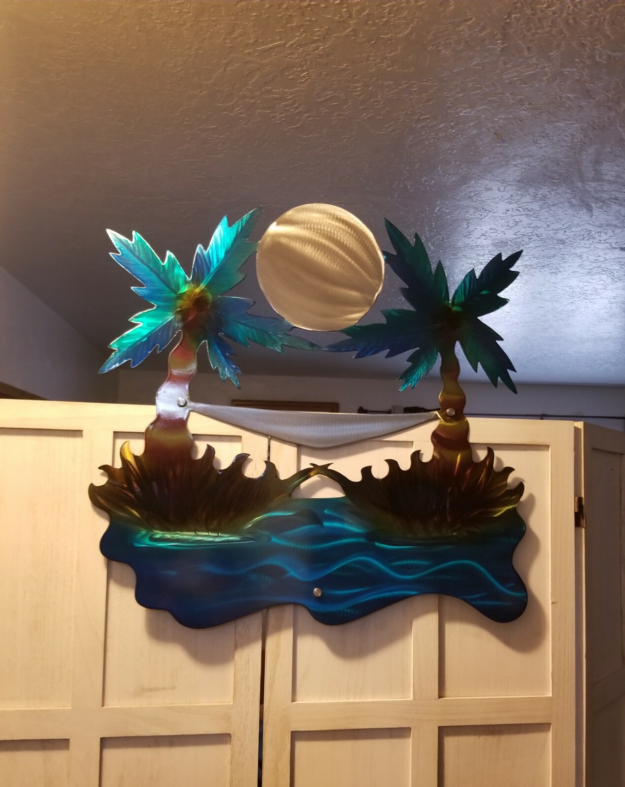 Metal beach Decor wall hang accent outdoor garden patio art home and