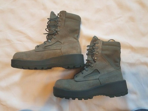 Canvas Leather Combat Boots Women 
